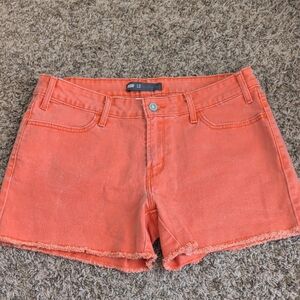 Levi's Coral Denim Cutoff Shorts